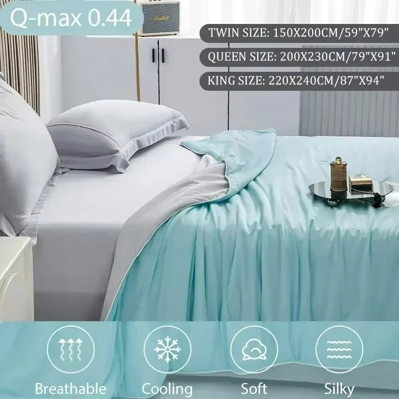Cooling Summer Bedding  Dual-Sided Temperature Regulating Quilt - Detailed view