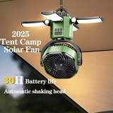 Portable Camping Fan  Solar-Powered LED Cooling System - Product example
