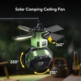 Portable Camping Fan  Solar-Powered LED Cooling System - Product detail 4