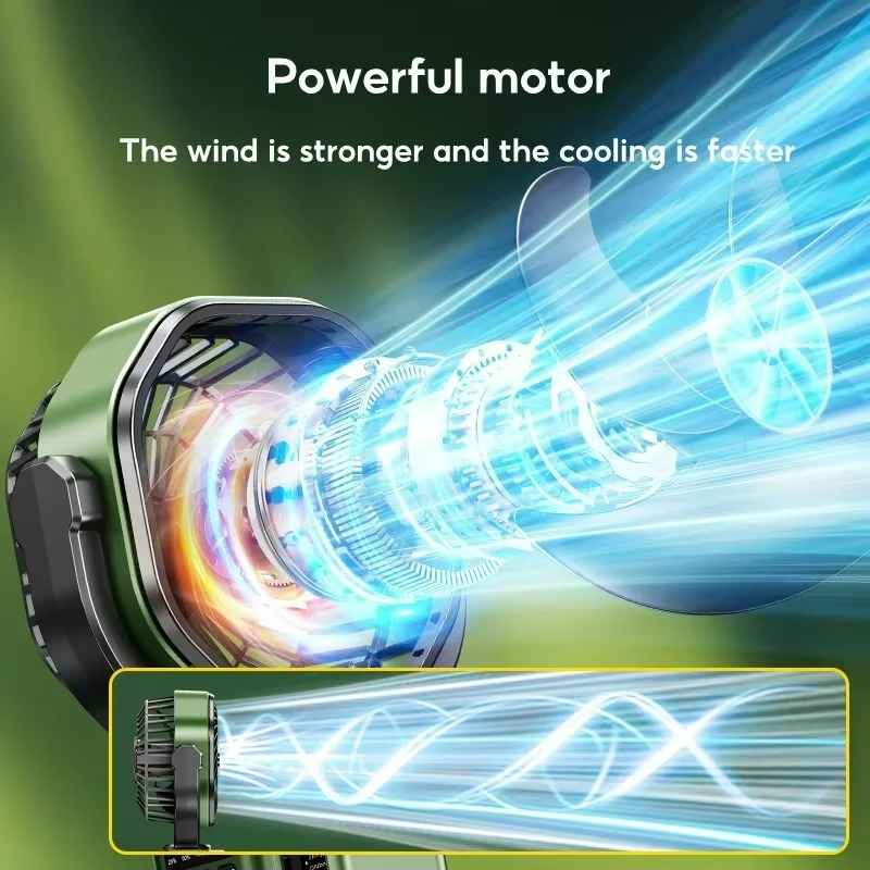 Portable Camping Fan  Solar-Powered LED Cooling System - Product detail 6