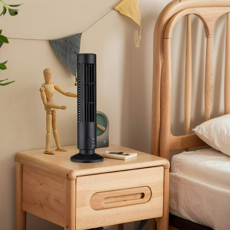 Bladeless Tower Fan  USB Powered Desktop Cooling - Product showcase