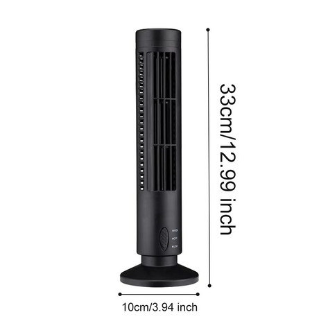 Bladeless Tower Fan  USB Powered Desktop Cooling - Detailed view