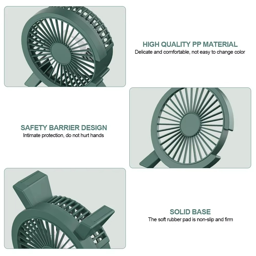 Compact USB Desk Fan  Whisper-Quiet Personal Cooling - Product detail 7