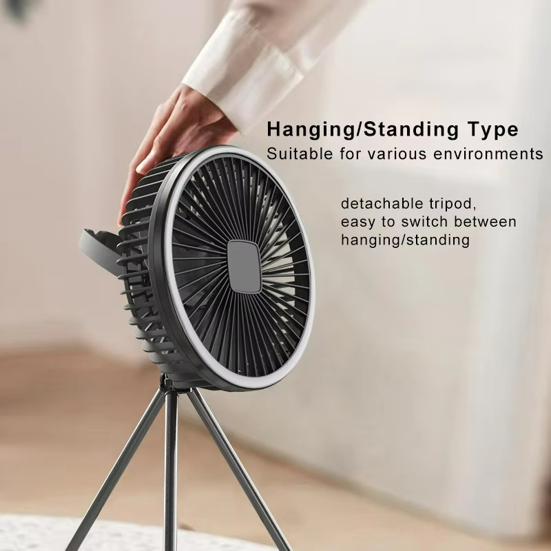 Portable Camping Fan  Rechargeable LED Tripod Design - Product detail 5
