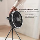 Portable Camping Fan  Rechargeable LED Tripod Design - Product detail 5
