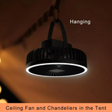 Portable Camping Fan  Rechargeable LED Tripod Design - Product detail 6
