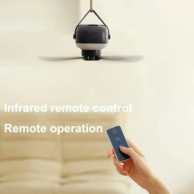 Portable Camping Fan  LED Light  Remote Control - Product showcase