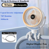 Smart Portable Fan  Digital Display  Ice Cooling Tech - Product example