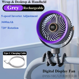 Smart Portable Fan  Digital Display  Ice Cooling Tech - Product detail 5