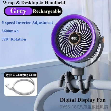 Smart Portable Fan  Digital Display  Ice Cooling Tech - Product detail 5