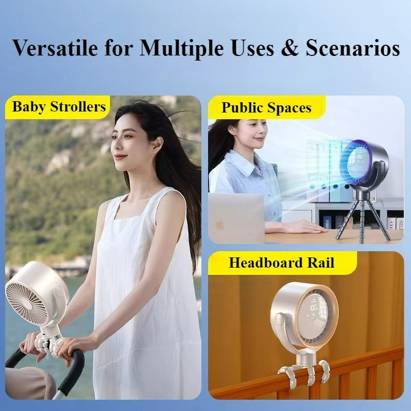 Smart Portable Fan  Digital Display  Ice Cooling Tech - Product detail 18
