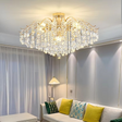Crystal Ceiling Chandelier  Curved Branch Design with LED Lights - Product showcase