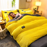 Luxury Velvet Duvet Cover  Plush Corduroy Ribbed Texture - Product detail 11