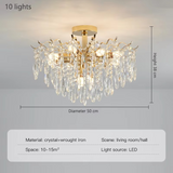 Crystal Ceiling Chandelier  Curved Branch Design with LED Lights - Product detail 6