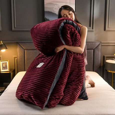 Luxury Velvet Duvet Cover  Plush Corduroy Ribbed Texture - Product detail 8