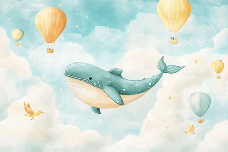Whale and hot air balloon design file showing intricate pattern details and color scheme