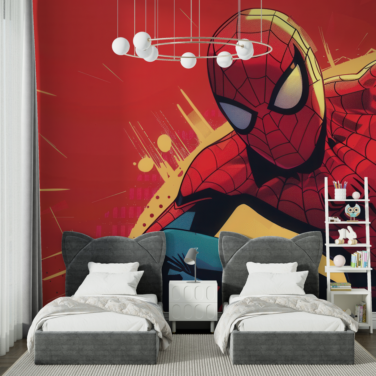 Superhero Mural Wallpaper | Spider-Man Comic Art Design