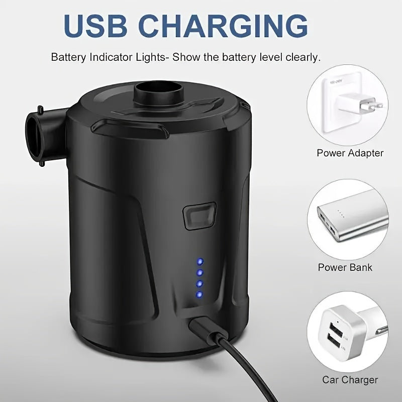 Portable Electric Air Pump  USB Rechargeable Mini Inflator - Detailed view