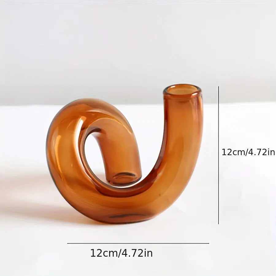 Curved Glass Vase  Modern Wave Design - Product detail 7