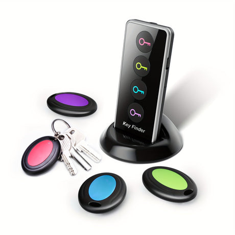 Smart Key Finder Set  4 Color-Coded Wireless Trackers with LED Alert - Product detail 5