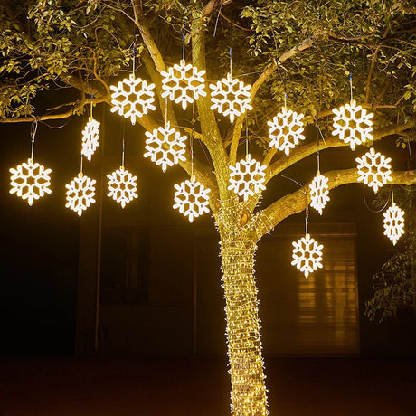 Snowflake LED String Lights  Outdoor Winter Holiday Decor - Product showcase