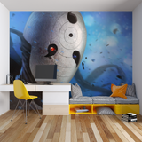 Anime Mural Wallpaper | Mysterious Masked Character Design