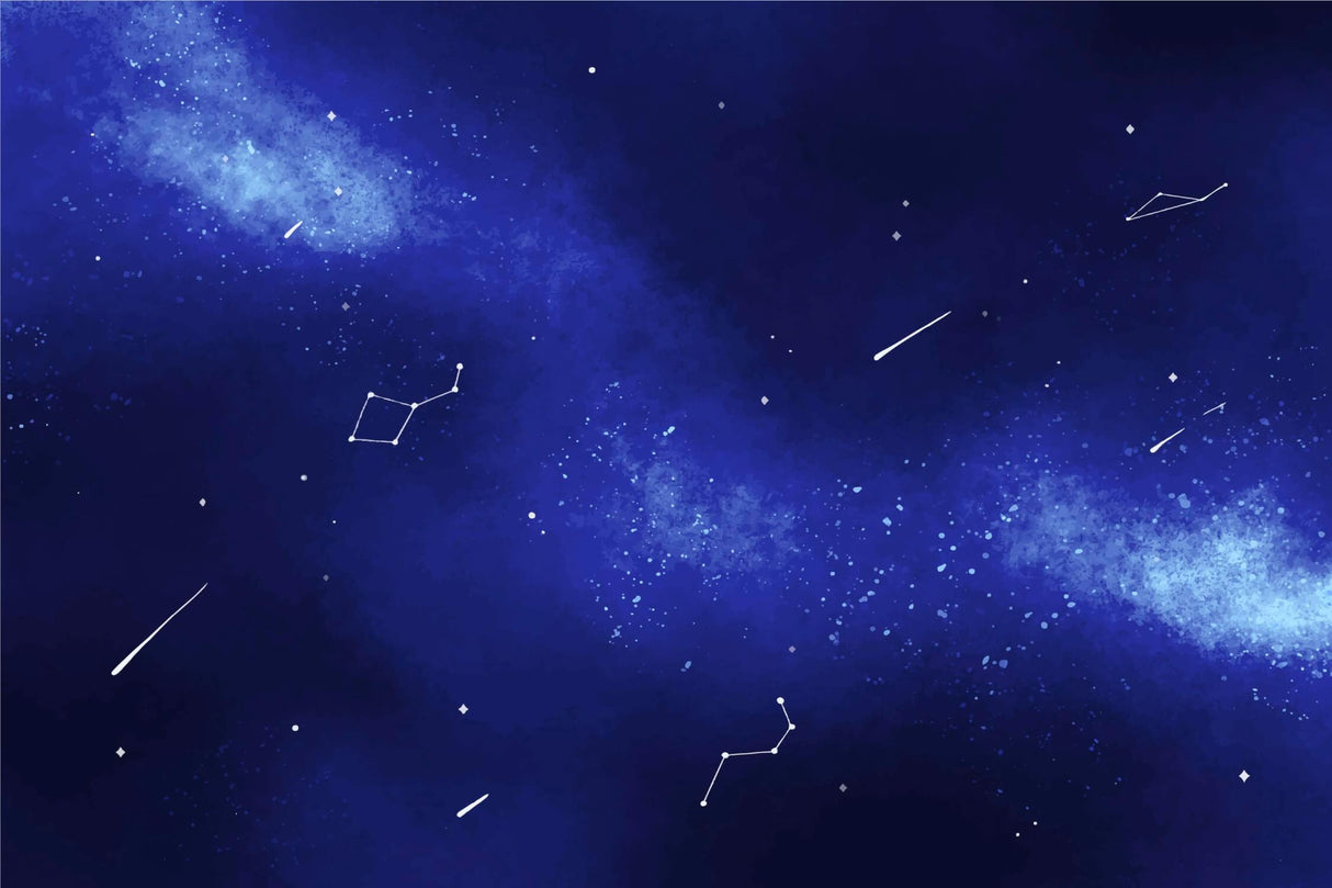 Galaxy Mural Wallpaper | Deep Blue Night Sky With Stars