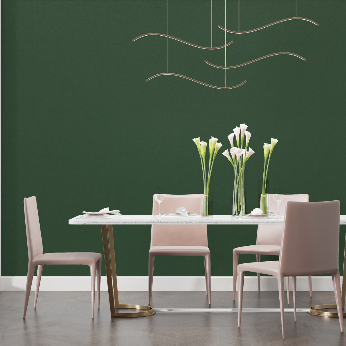 Green Mural Wallpaper | Deep Forest Shade
