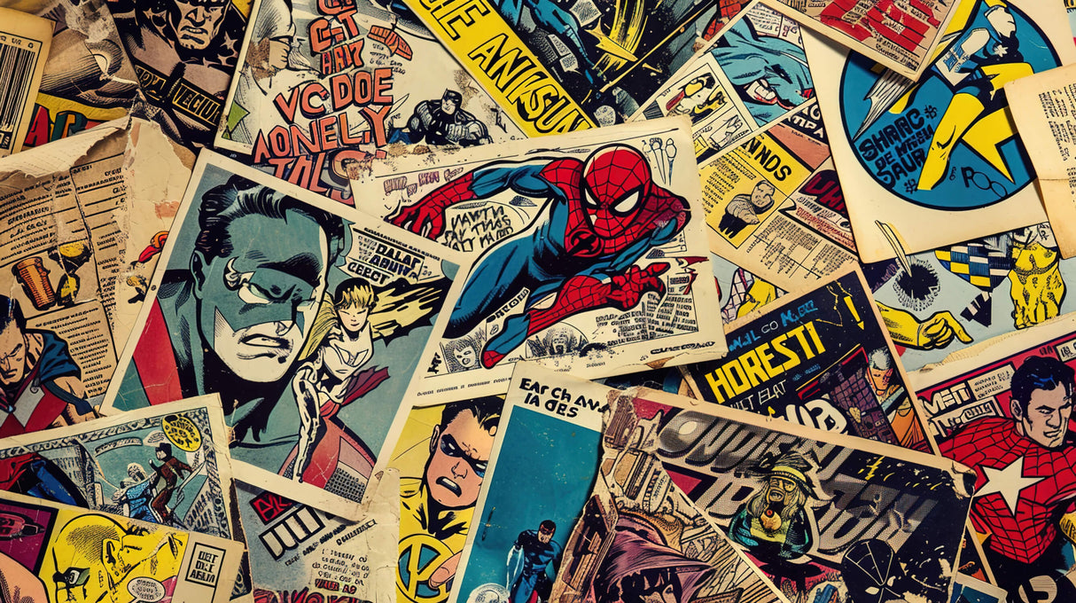Comic Book Mural Wallpaper | Retro Superhero Collection
