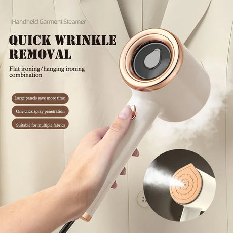 Portable Garment Steamer  One-Click Wrinkle Removal System - Product showcase