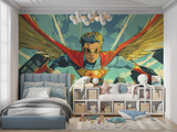 Superhero Mural Wallpaper | Dynamic Comic Book Style