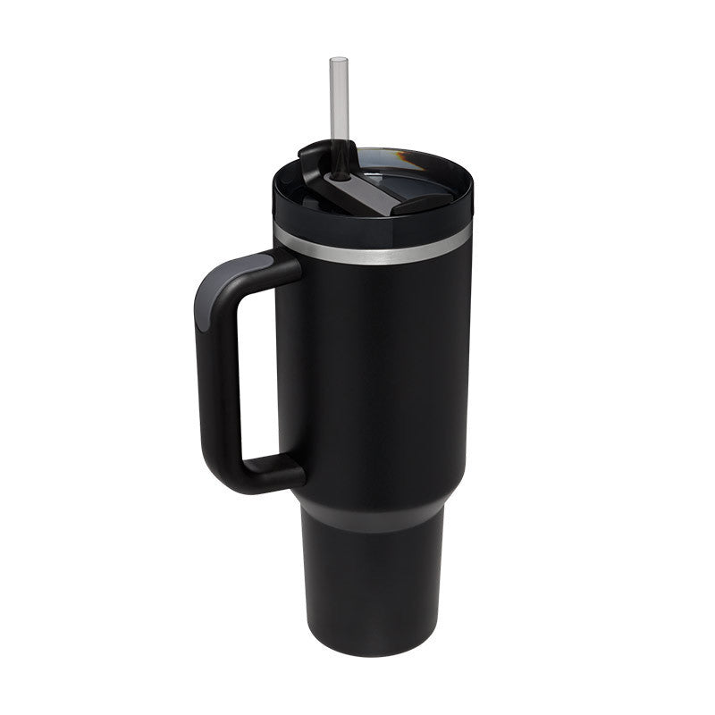 Insulated Travel Mug  Leopard Print Design with Handle  Straw - Product detail 5