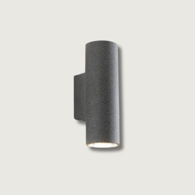 Modern Outdoor Wall Light  Cylindrical Steel LED Sconce - Product showcase