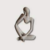Abstract Thinker Sculpture  Minimalist Resin Art Decor - Product showcase