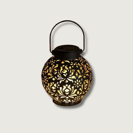 Solar Garden Lantern  Decorative Iron Art Pattern - Product showcase