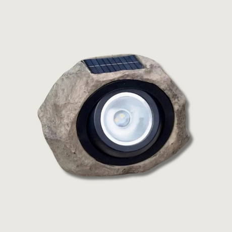 Solar Rock Light  Natural Stone Garden Illumination - Product showcase