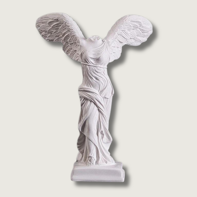 Greek Victory Statue  Classical White Resin Sculpture - Product showcase