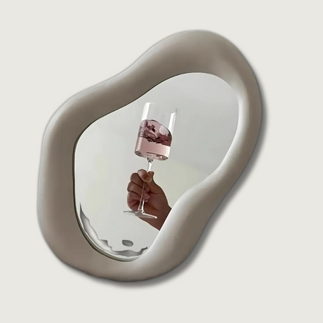 Organic Wall Mirror  Fluid Curved Frame Design - Product showcase