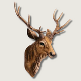 Rustic Deer Head Wall Art  Hand-Detailed Resin Sculpture - Product showcase