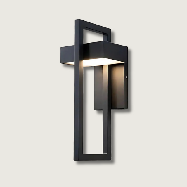 Modern Outdoor Wall Light  Geometric LED Frame Design - Product showcase