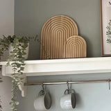 Modern Wood Wall Art  Geometric Rainbow Arch Pattern - Product detail 5