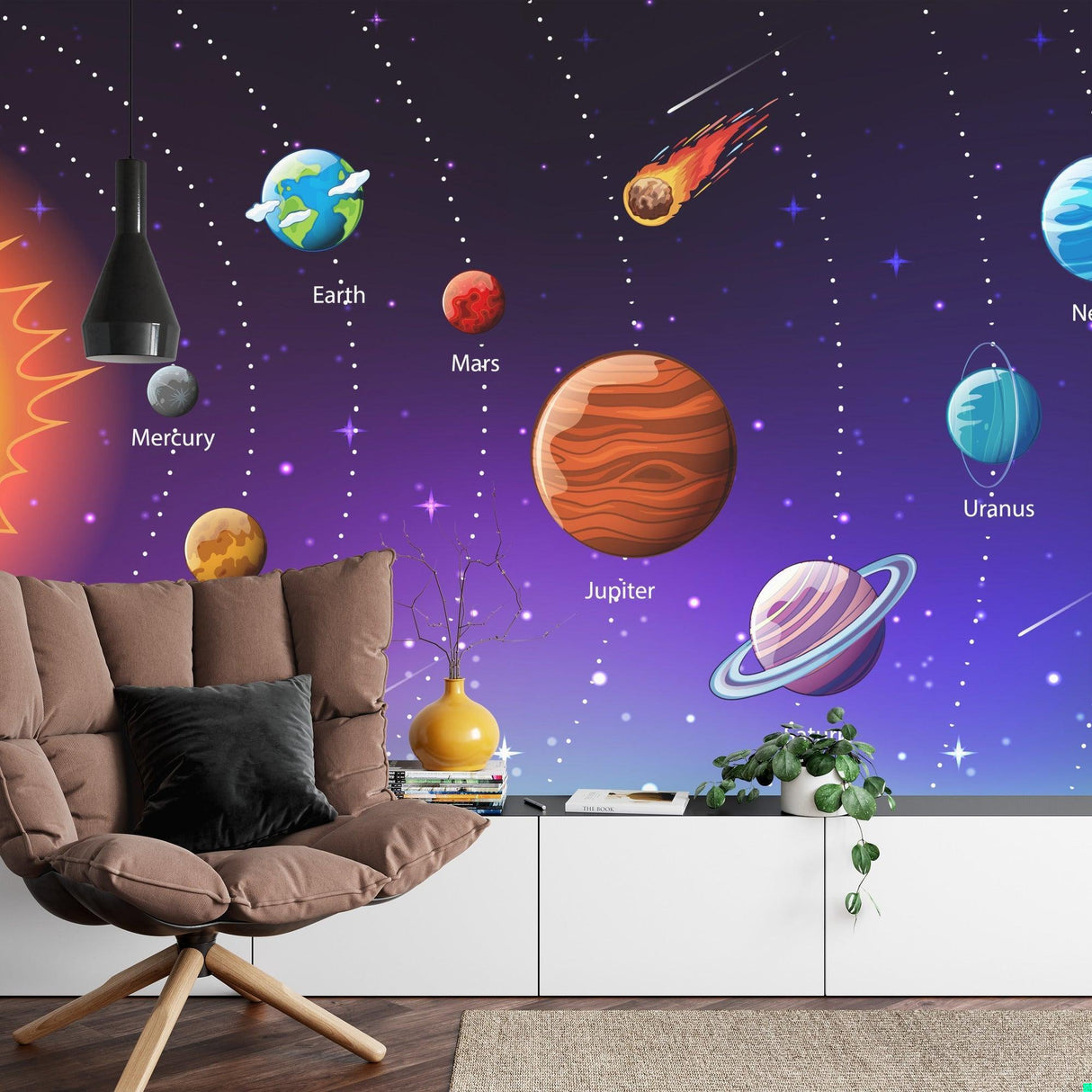 Space Mural Wallpaper | Solar System and Planets Design
