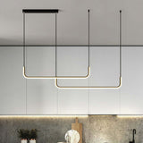 Modern LED Pendant Light  Geometric Linear Design - Product detail 4