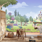 Fairy Tale Castle Mural Wallpaper | Enchanted Forest Path Design