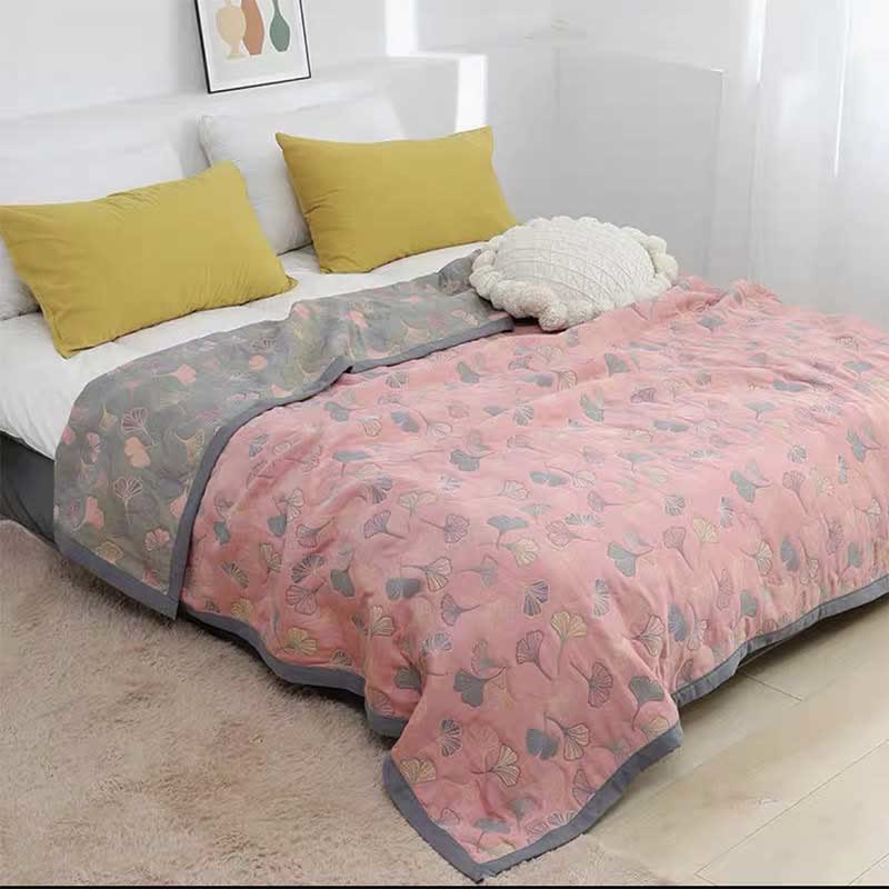 Botanical Duvet Cover  Reversible Cotton Ginkgo Leaf Pattern - Product detail 13