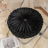 Round Velvet Cushion  Pleated Design with Center Button - Product detail 17