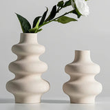 Spiral Ceramic Vase  Sculptural Wave Design - Product detail 5