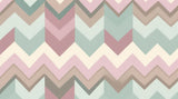 Geometric Mural Wallpaper | Pastel Chevron Pattern