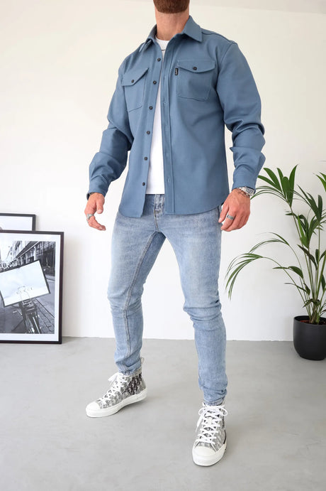 Casual Shirt Jacket  Relaxed Fit with Utility Pockets - Detailed view