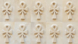 Egyptian wall mural design file showing detailed 3D Ankh pattern with stone texture effect